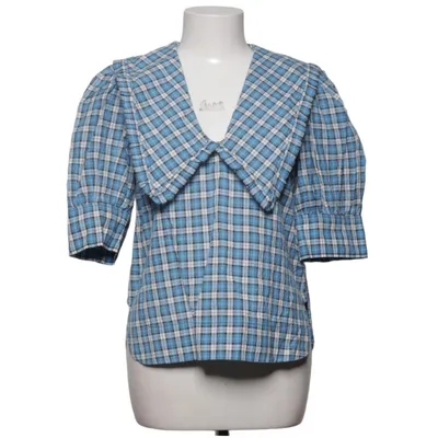 Blus (Blå, Vit, Svart) från Ganni Ekologisk bomull, Polyamid, Återvunnen polyester