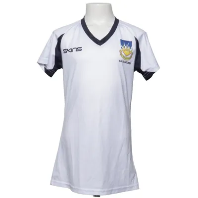 Maillot de football (Blanc, Bleu) de Skins Polyester