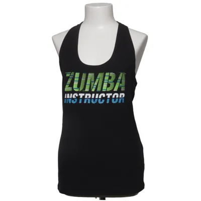 Débardeur de sport (Noir) de Zumba Coton, Élasthane