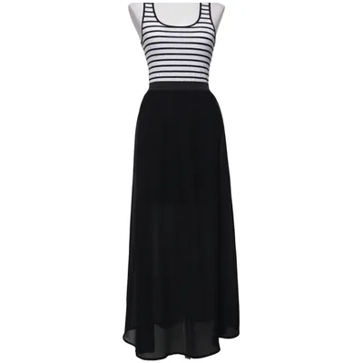 Maxi jurk (Zwart, Wit) van Broken Arrow