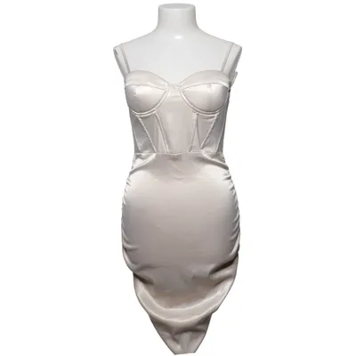 Cocktailklänning (Beige) från Shein Elastan, Polyester