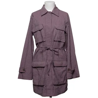 Robe chemise (Rose, Noir) de Ganni Coton, Élasthane, Polyester