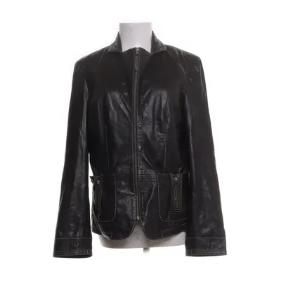 Jacket (Black) from David Moore Polyester, Leather, Viscose