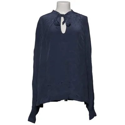 Sløjfebluse (Blå) fra M Wiesneck Viscose
