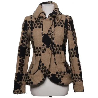 Jakke (Beige, Sort) fra Zara Woman Viscose, Uld