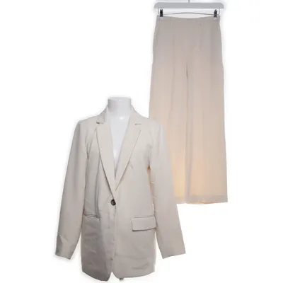 Jakkesæt (Beige) fra Object Genanvendt polyester, Viscose
