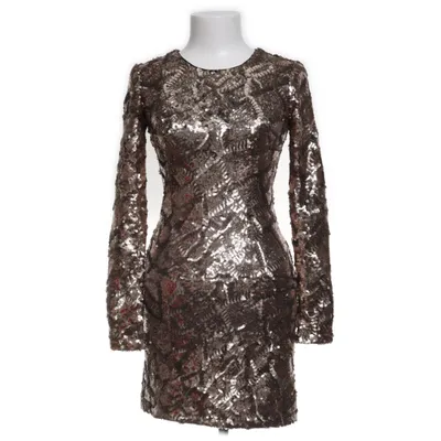 Cocktailkjole (Brun, Sølv) fra Karen Millen Elastan, Polyester