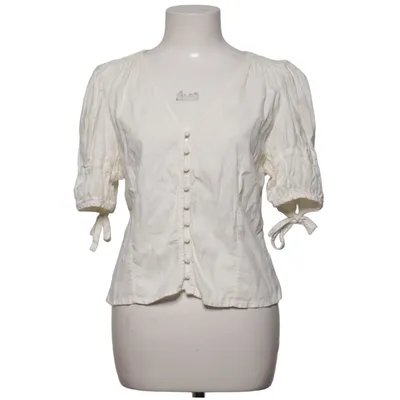 Top (Onlcaro S/S But Linen Bl Top) fra ONLY Blue Denim Linned, Viscose