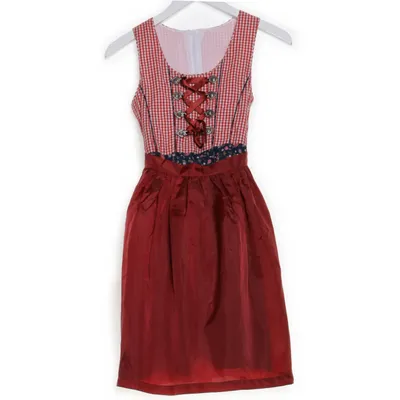 Dirndl (Rood, Wit, Meerkleurig) Katoen