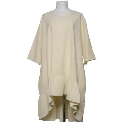 Kjole (Gul, Hvid) fra AKH Fashion Bomuld, Polyester