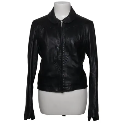 Leren jack (Zwart) van Stella Nova Katoen, Polyester, Zijde