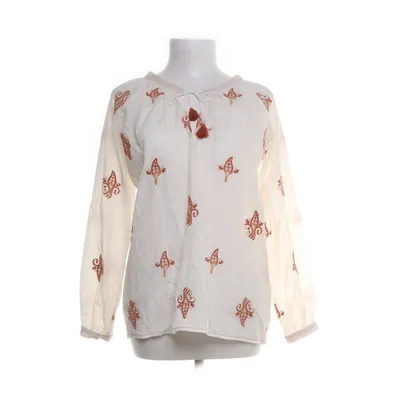 Blouse (Wit, Bruin, Beige) van Maison Hotel Katoen