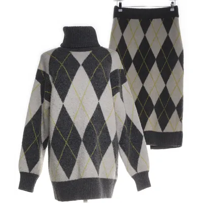 Set (Grijs, Wit) van Pringle of Scotland x H&M Acryl, Elastaan, Polyester, Wol