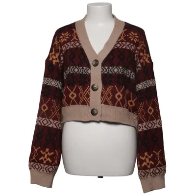 Strickjacke (Rot, Beige, Schwarz) von Romwe Acryl