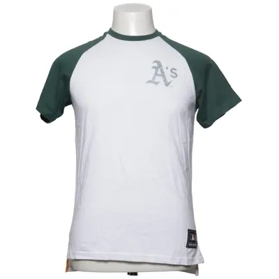Baseball T-shirt (White, Green) from Majestic Athletic Cotton