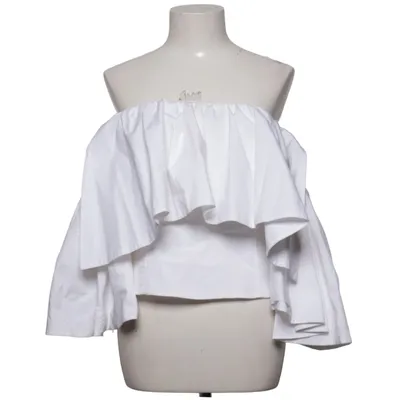 Crop top (Blanc) de Zara Coton, Élasthane