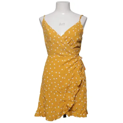 Wrap dress (Yellow, White) from Bershka Viscose