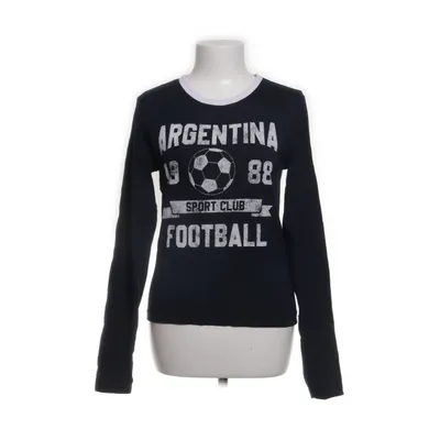 Långärmad t-shirt (Blå, Vit) från Noisy May Bomull, Elastan