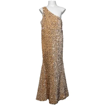 Aftenkjole (Beige, Guld) fra Alisa & Leo Elastan, Polyester
