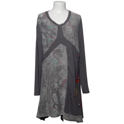 Dress (Gray, Multicolored) from La Strada Cotton, Polyester