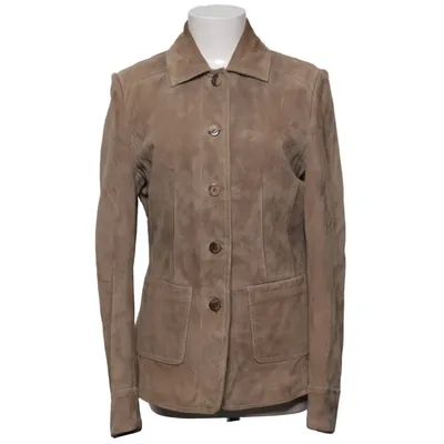 Blazer en cuir (Beige) de Cabrini Cuir