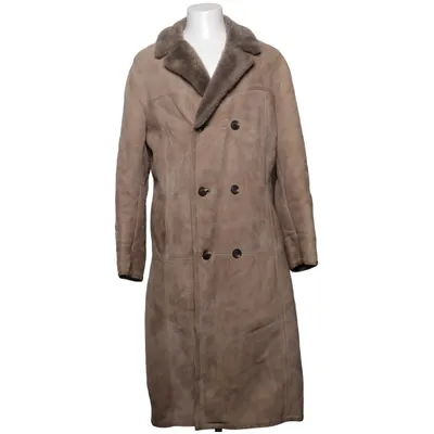 Shearling jas (Beige, Grijs) van Goldstein