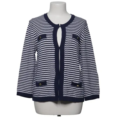Strickjacke (Blau, Weiß) von Cable & Gauge Baumwolle, Viskose