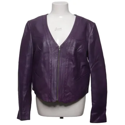 Veste en cuir (Violet) de Alba Moda Cuir, Polyester