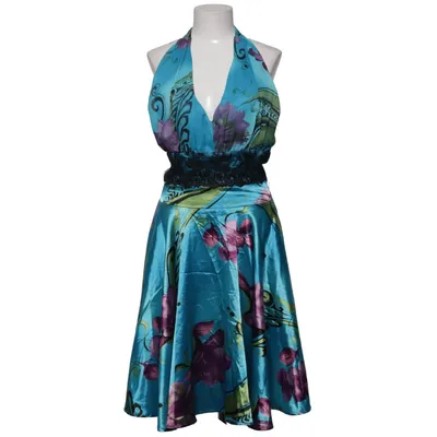 Halterneck-kjole (Blå, Flerfarvet) fra Fashion Wave Polyester