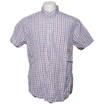 Korte mouwen shirt (Wit, Blauw, Rood) van Riley Katoen
