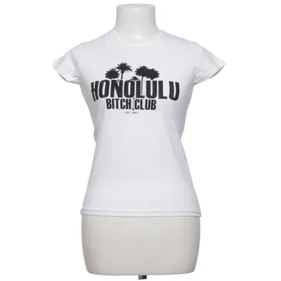T-shirt (Beauty Crew Neck) van Hanes Katoen, Elastaan