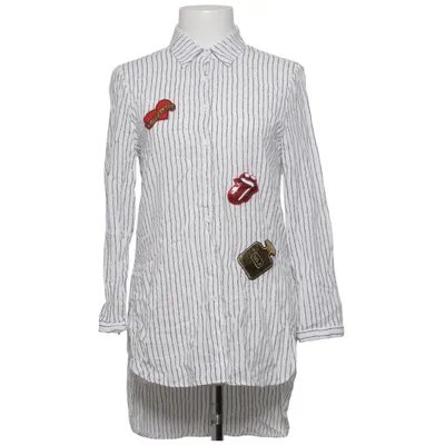 Chemise (Blanc, Noir) de Miss Charm Polyester