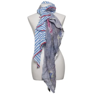 Shawl (Blue, White, Multicolored) from Plomo o Plata