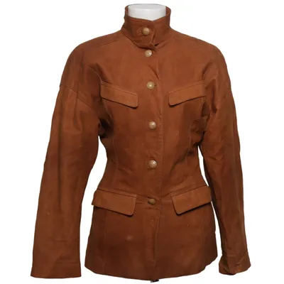 Veste en cuir (Marron) de Crisca Cuir