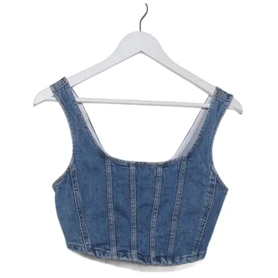 Crop top (Blå) från Stradivarius Bomull, Elastan