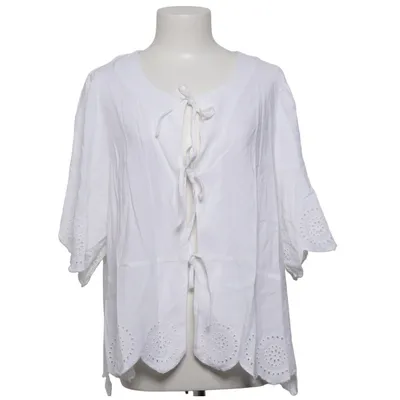 Wrap blouse (White) from Isolde Linen, Viscose