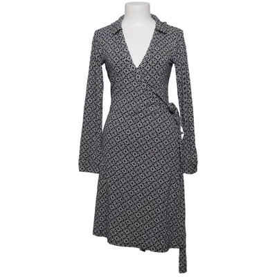 Slå-om-kjole (Blå, Hvid) fra Laura Clement Metallfiber, Viscose