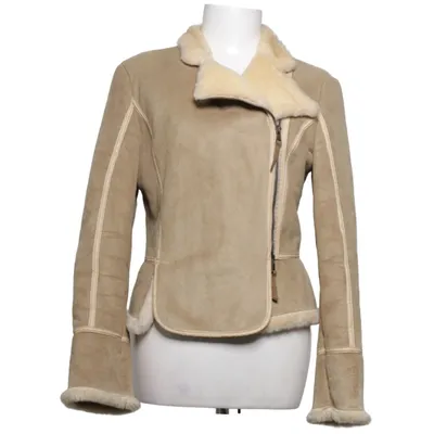 Shearlingjakke (Beige) fra Benetton Akryl, Polyester