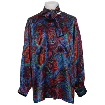Bluse (Blau, Mehrfarbig) von Escada by Margaretha Ley Seide