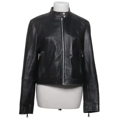 Leather jacket (Black) from Joy Leather, Polyester