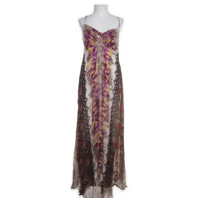 Långklänning (Beige, Flerfärgad) från Comma Bomull, Viskos