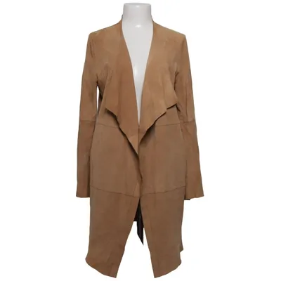 Läderkappa (Beige) från 123 Skinn, Polyester