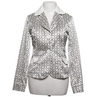 Blazer (White, Black) from Fantaisy Elastane, Polyester