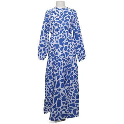 Robe longue (Bleu, Blanc) de Tofisa Coton, Polyester