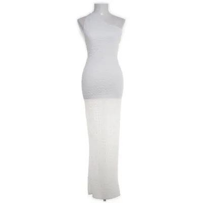 Maxi jurk (Wit) van PrettyLittleThing Katoen, Elastaan