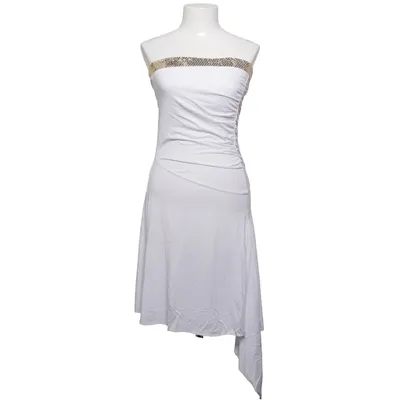 Klänning (Vit, Guldfärgad) från Isabell Kristensen Polyester, Viskos