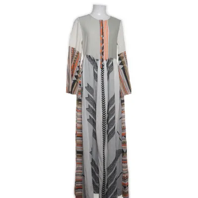 Maxi jurk (Beige, Meerkleurig, Groen) van Devotion Twins Katoen