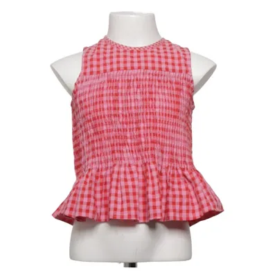 Top (Red, Pink) from Zara Cotton, Polyester
