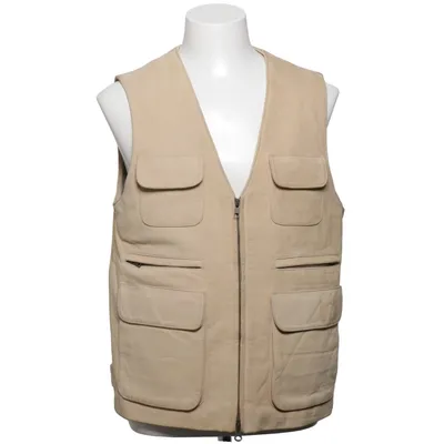 Outer vest (Beige) from Orvis Cotton, Leather