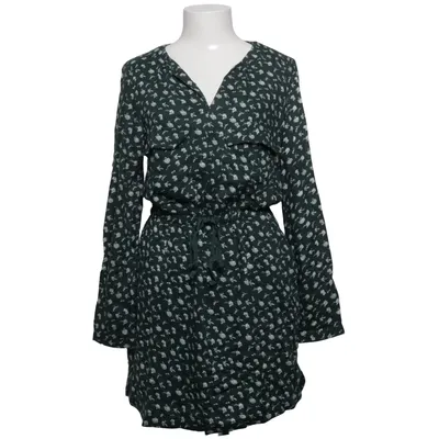 Kjole (Grøn, Hvid) fra Mango Basics Polyester, Viscose